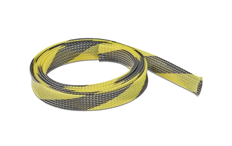 Delock Kabelschlauch dehnbar, 2m x 19 mm nero Gelb