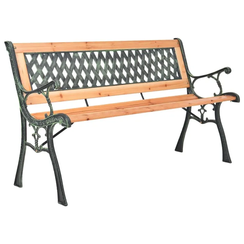 Gartenbank 116 cm Gussiron and solid wood Tanne
