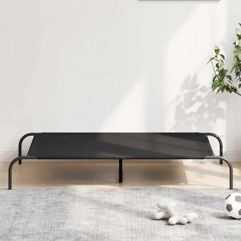 dog bed Erhöht black 130x80x20 cm Oxford fabric and steel