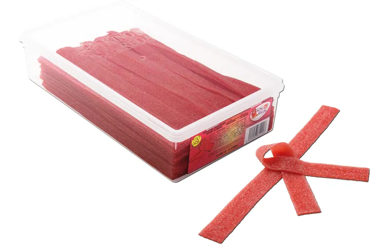 King Regal Gummibonbons Sour Strips Erdbeer 150 pièces