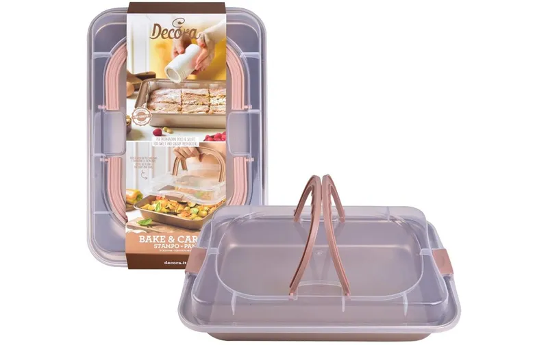 Decora Backform samt Transportdeckel Rose-Gold, 2-teilig