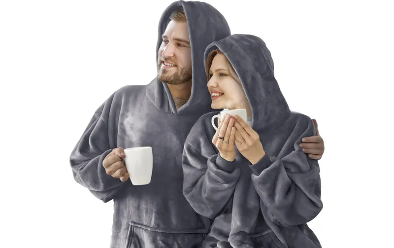 Mediashop Decke Hoodie, grigio