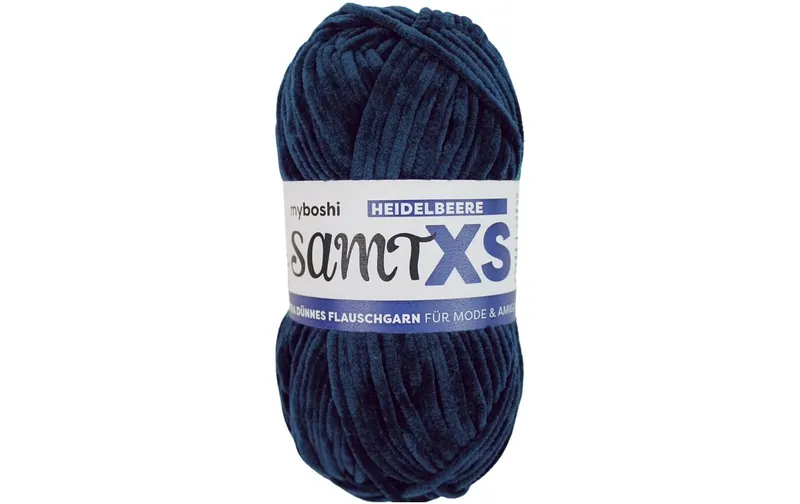 myBoshi Wolle Chenille Samt XS Heidelbeere