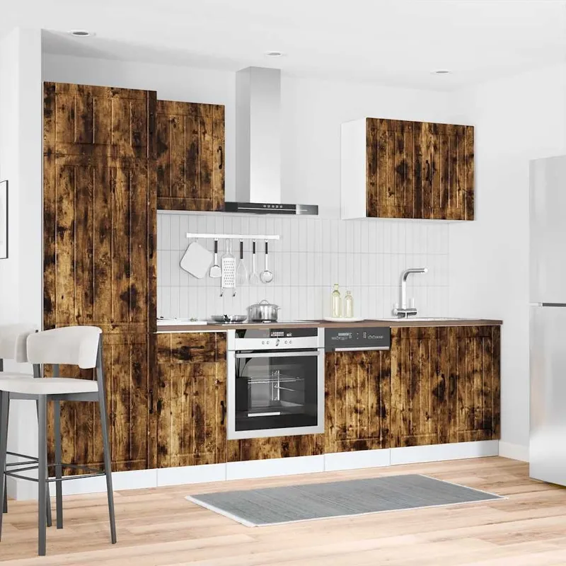 Ensemble d'armoires de cuisine 7 pcs Lucca bois d'ingénierie