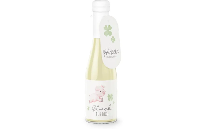 Trendcompany Geschenkidee Schaumwein Schwein Glück 0.2 L