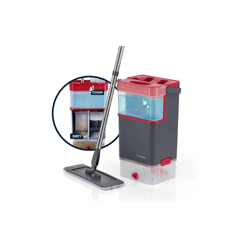 CLEANmaxx Komfort-Mopp, 7 l, grey / red
