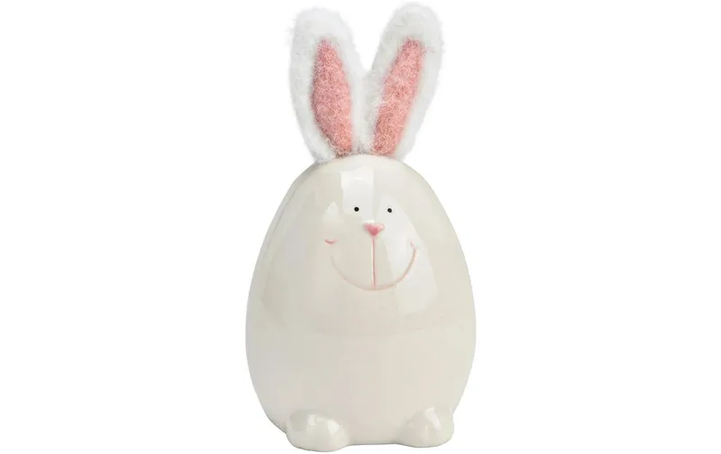 G. Wurm Aufsteller Hase 14 cm, bianco, Rosa