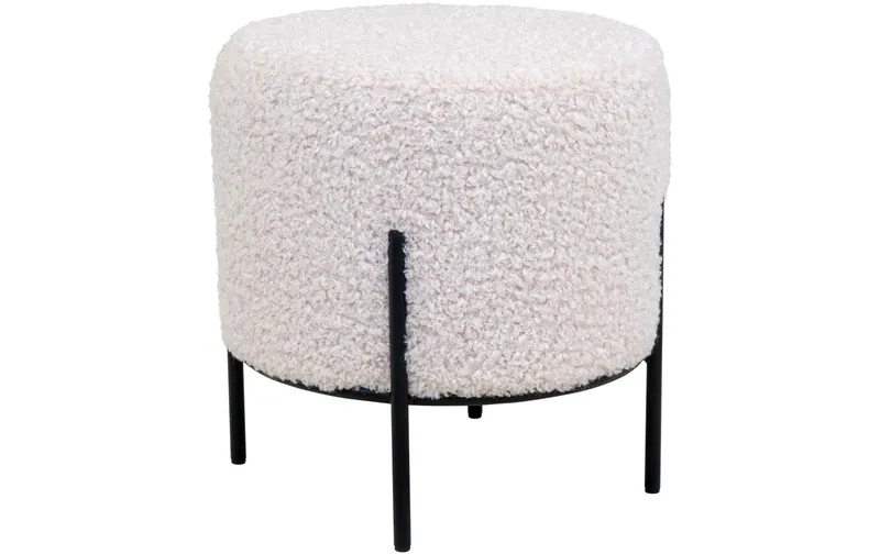 House Nordic Hocker Alford 37 x 35.5 cm, black/white
