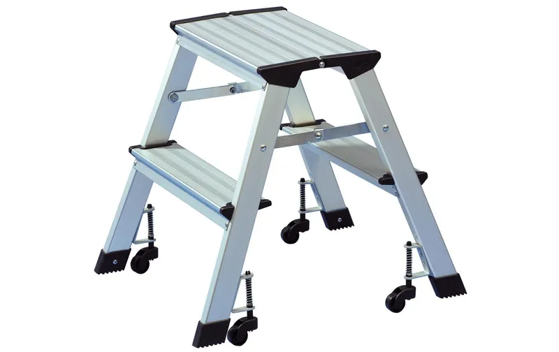 WEDO Trittleiter con Rollen, 2 Stufen