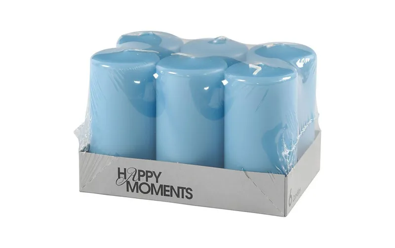 Creativ Company Kerzenset Ø 5 cm Hellblau, 6 pièces
