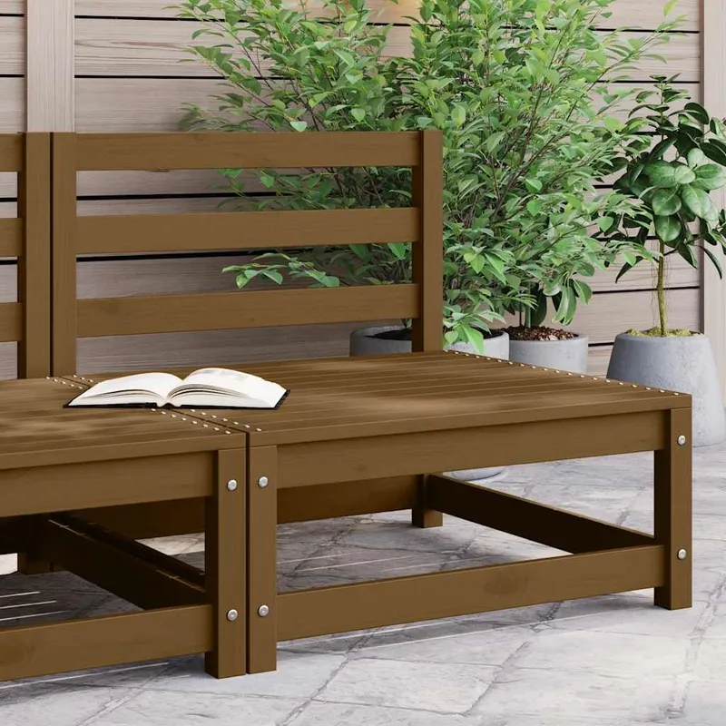 Garten-Mittelsofa Honigbraun Massivholz Kiefer
