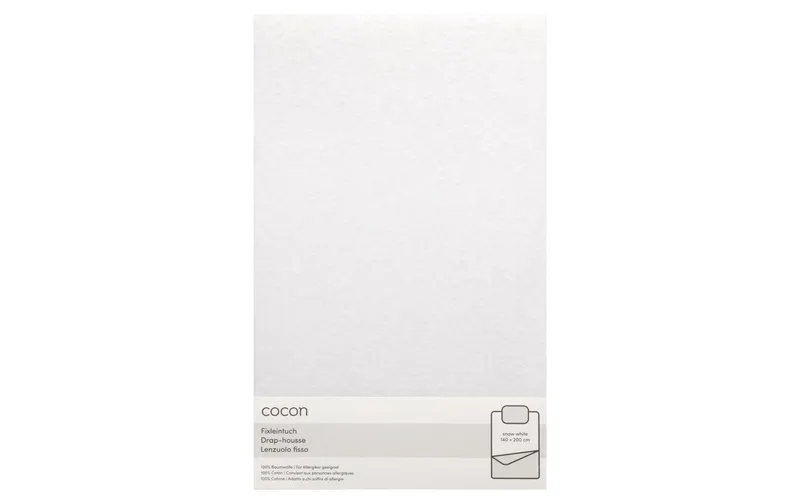 COCON Fixleintuch Jersey 140-160 x 200 cm, Edelweiss