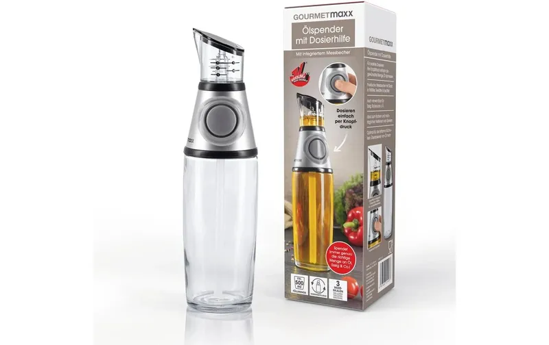 GOURMETmaxx Öl Spender 500 ml, Silber