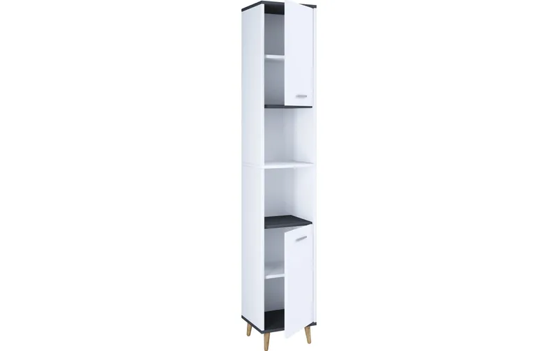 VCM Badezimmerregal Landos 32 x 184 cm, white/anthracite
