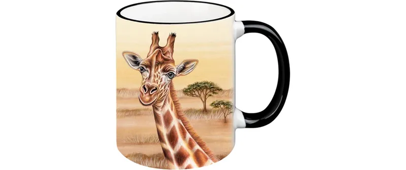 creanorm Tasse Wild Giraffe 330 ml, 1 pièces, Goldbraun