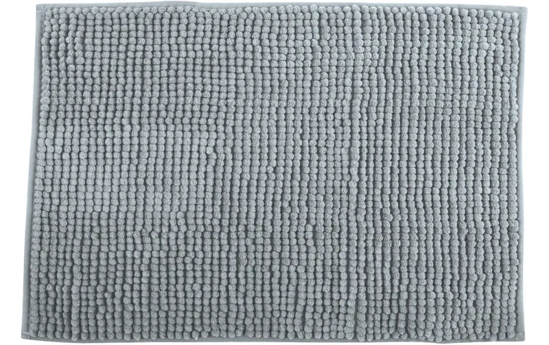 MSV Badteppich Chenille 60 x 90 cm, Hellgrau