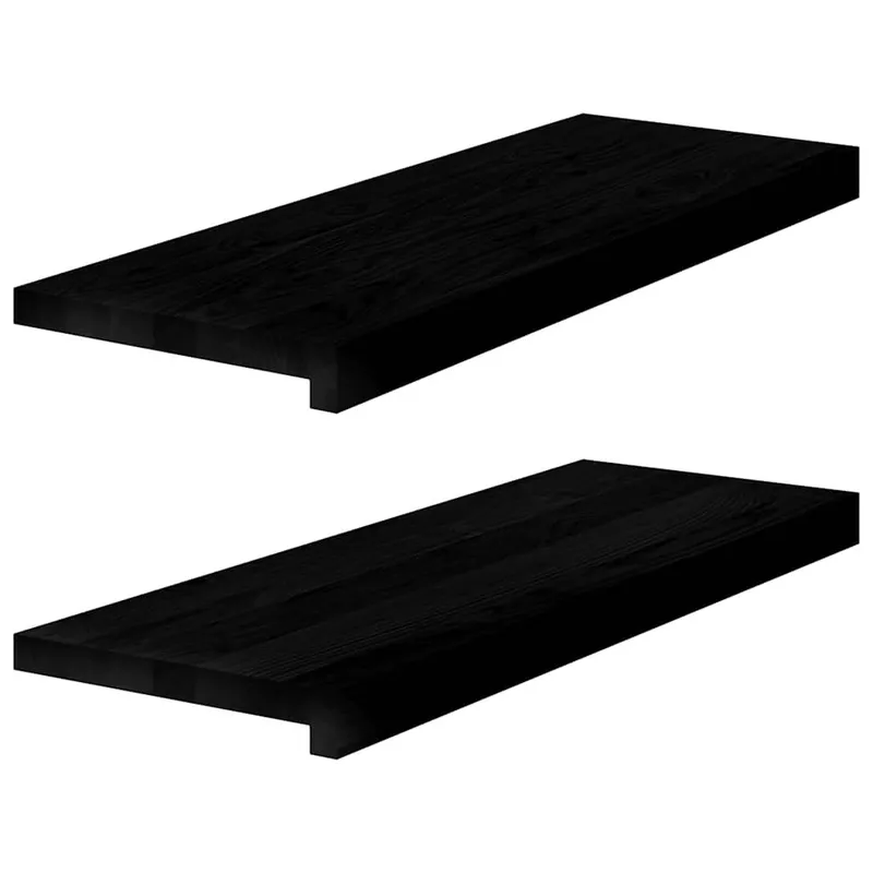 Fensterbänke 2 Stk. marrone-nero 70x25x2 cm Massivholz Eiche