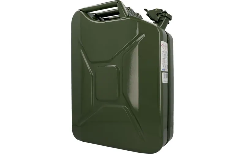 cartrend Benzinkanister 20 l Stahlblech oliv