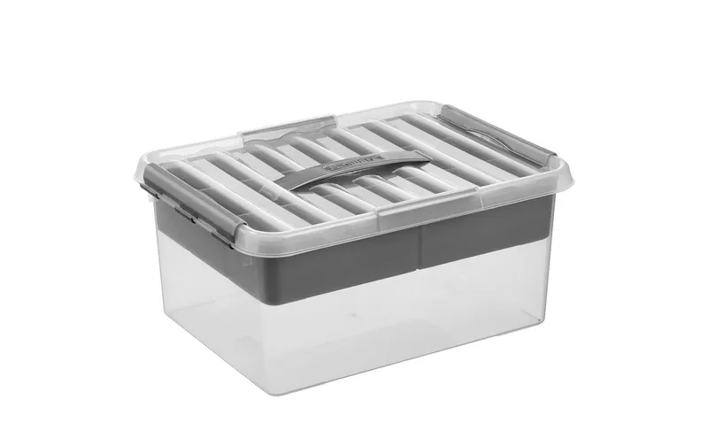 Sigma Home Aufbewahrungsbox Q-Line grey, Volumen: 15 l