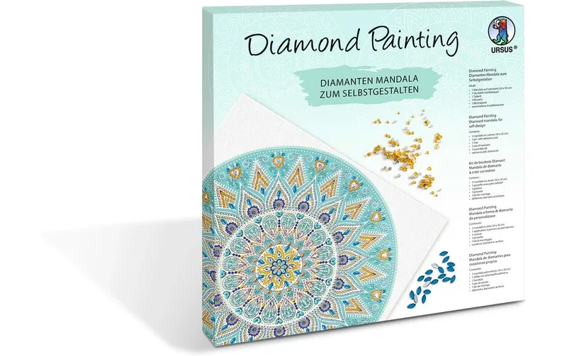 URSUS Bastelset Diamond Painting Mandala 30 x 30 cm