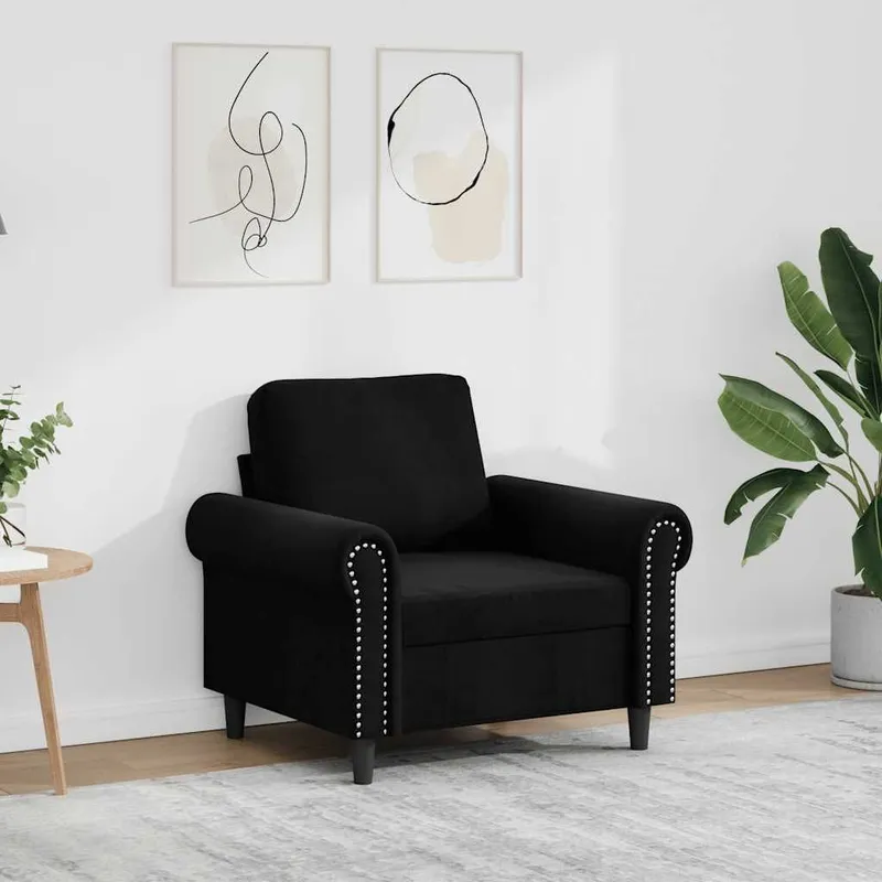 Sessel nero 60 cm Samt