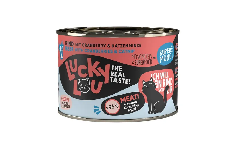 Lucky Lou Nassfutter SuperMono Rind, 200 g