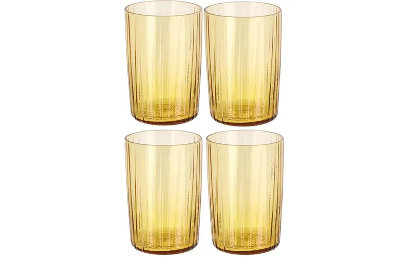 Bitz Trinkglas Kusintha 280 ml, 4 pieces, Amber