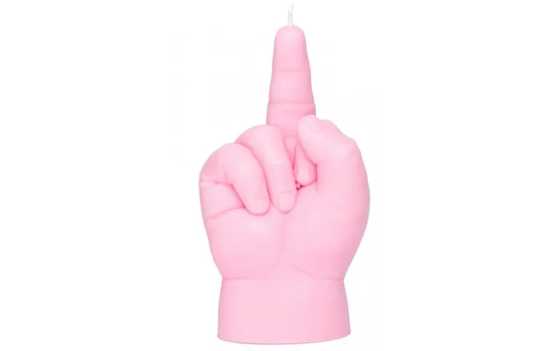 Mandatus Kerze Candle Hand Baby F*ck You, Rosa