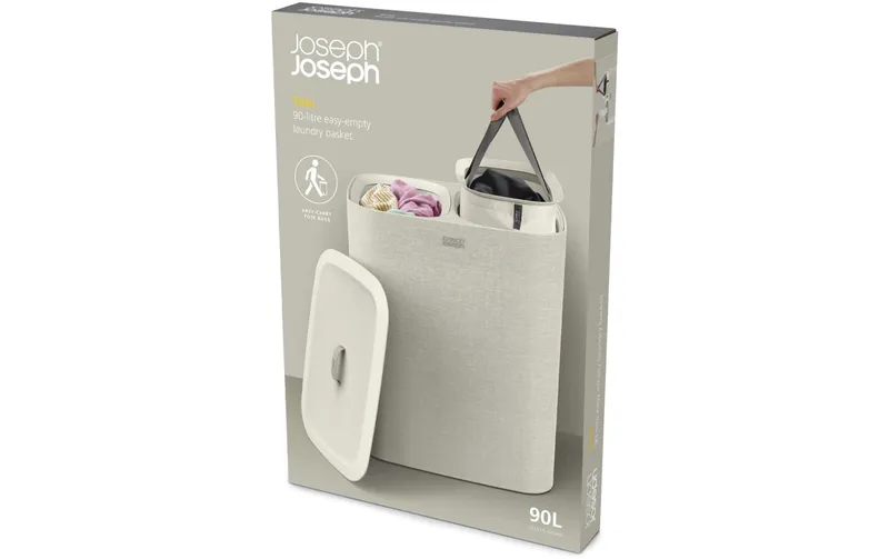 Joseph Joseph Wäschesammler Tota 90 L, 2x 45 L, Ecru
