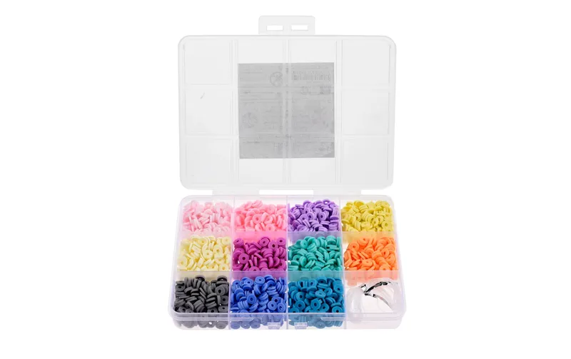 Glorex Perlen-Set Heishi 1000 Stück, Pastell