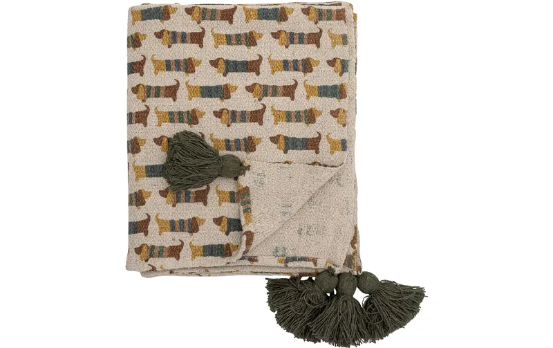 Bloomingville Kuscheldecke Charlie 160 x 130 cm, brun