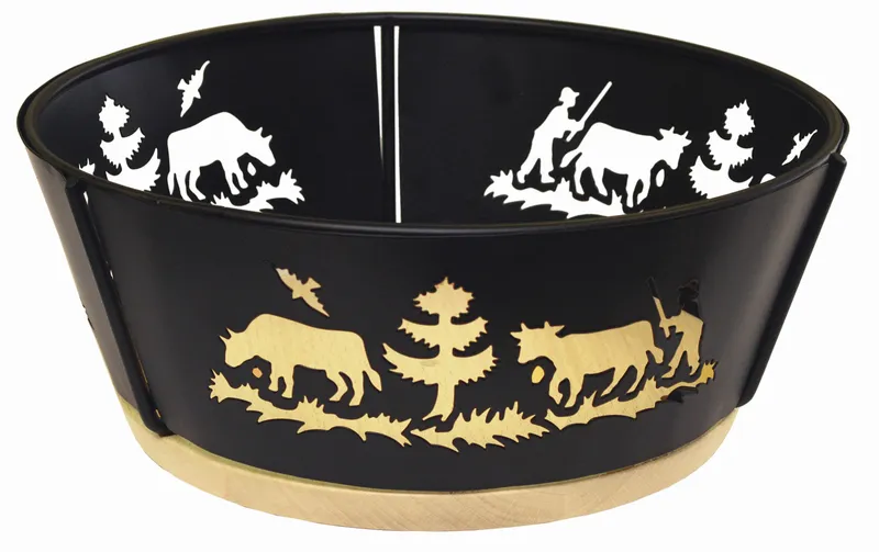 Heidi Cheese Line Fondue-Brotkorb Alpes Ø 25 cm nero/marrone