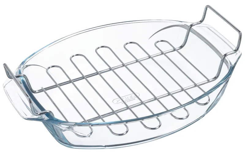 Pyrex Auflaufform con Grill-Einsatz 4 L, 38 x 27 x 7 cm