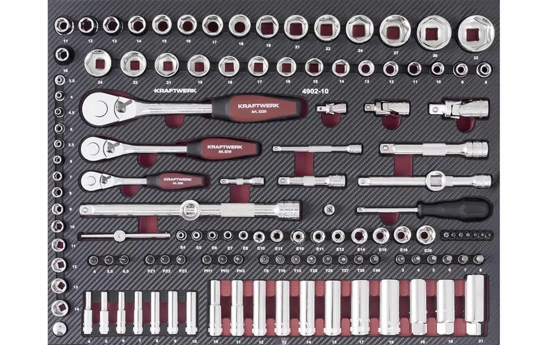 Kraftwerk Steckschlüssel-Set with Ergokraft, 125-teilig