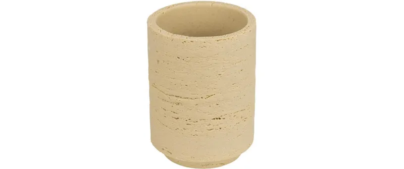 Wenko Zahnputzbecher Denia Polyresin Beige