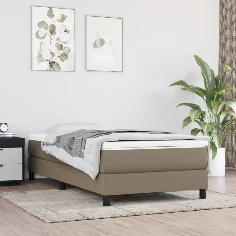 letto boxspringgestell Taupe 90x190 cm tessuto