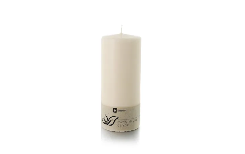 balthasar Zylinderkerze Swiss naturelal Candle 15 x 6 cm Alt blanc