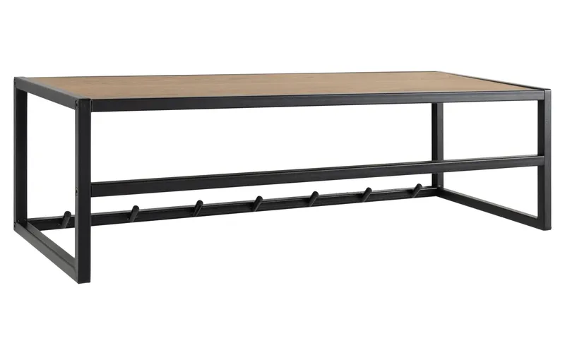 AC Design Wandgarderobe Seaford 7 Haken, Nature/black