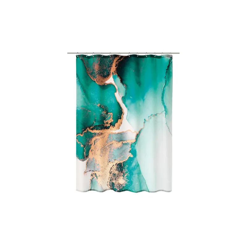 Kleine Wolke Duschvorhang Teal 180 x 200 cm, Grün