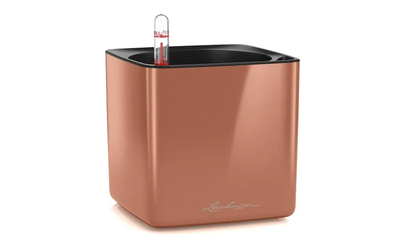 Lechuza Pflanzentopf CUBE Glossy Kupfer