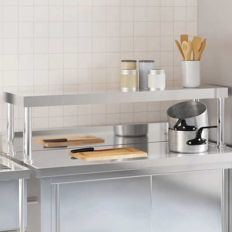 Aufsatzboard for Küchentisch 110x30x35 cm stainless steel