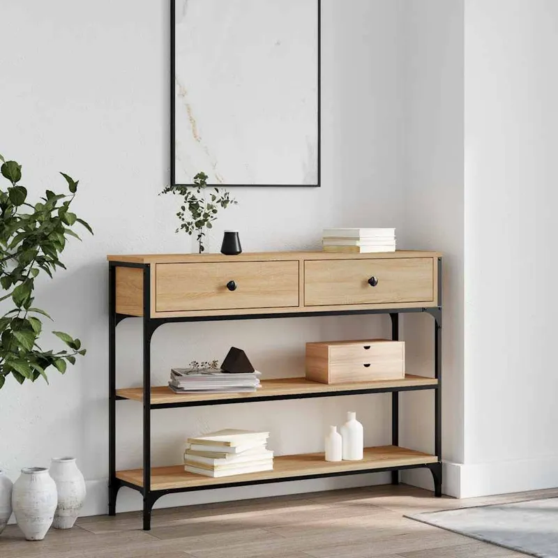 tavolo consolle Sonoma-Eiche 100x25x75 cm derivato del legno