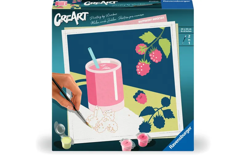 Ravensburger Malen nach Zahlen CreArt – Mocktail Himbeere