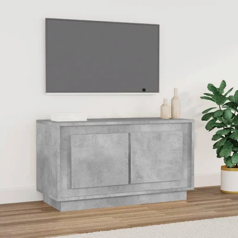 TV-Schrank Betongrau 80x35x45 cm derivato del legno