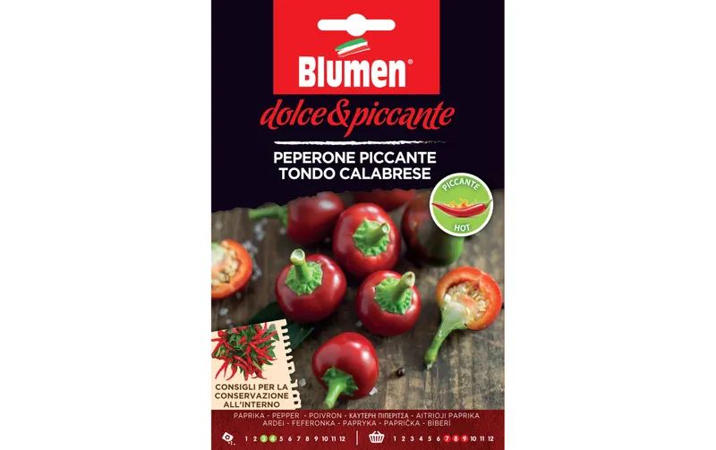Blumen Samen Paprika Piccante Tondo Calabrese