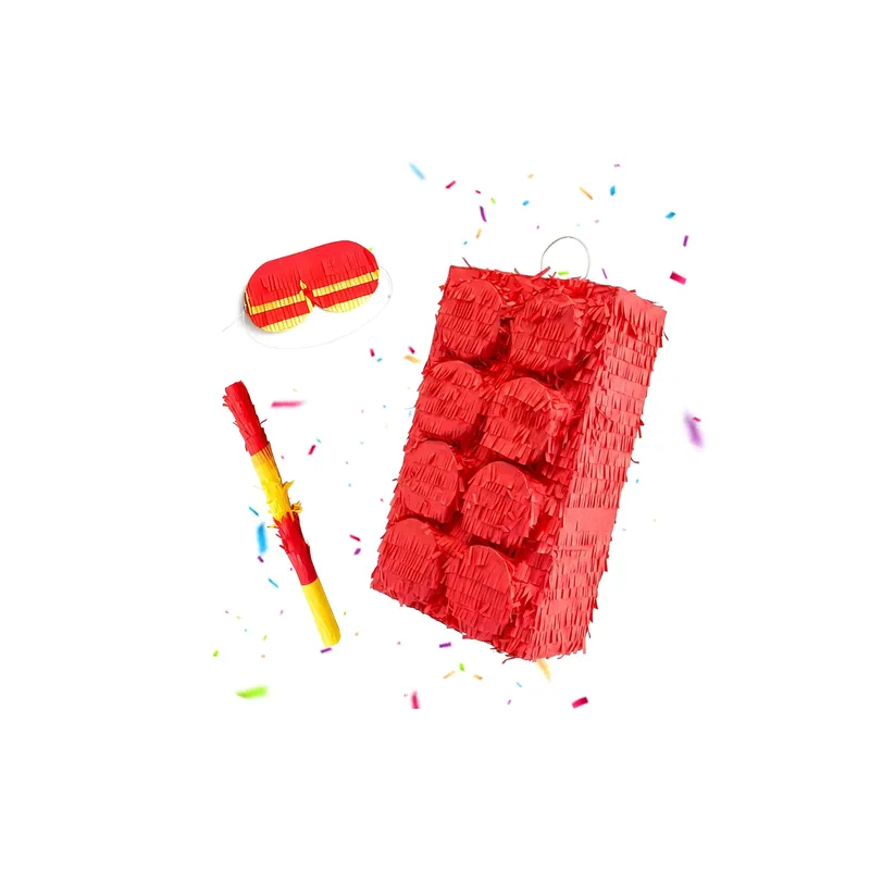 relaxdays Pinata sans Motiv, rouge/jaune