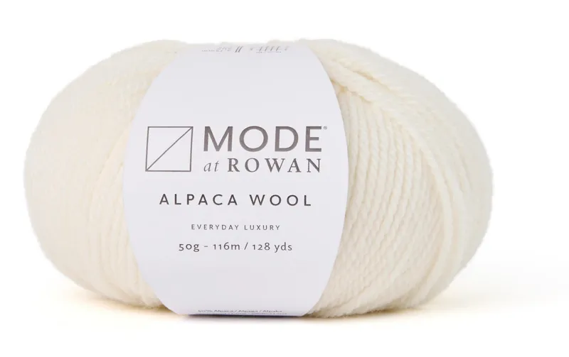Mode at Rowan Wolle Alpaca Wool 50 g, 116 m, Weiss