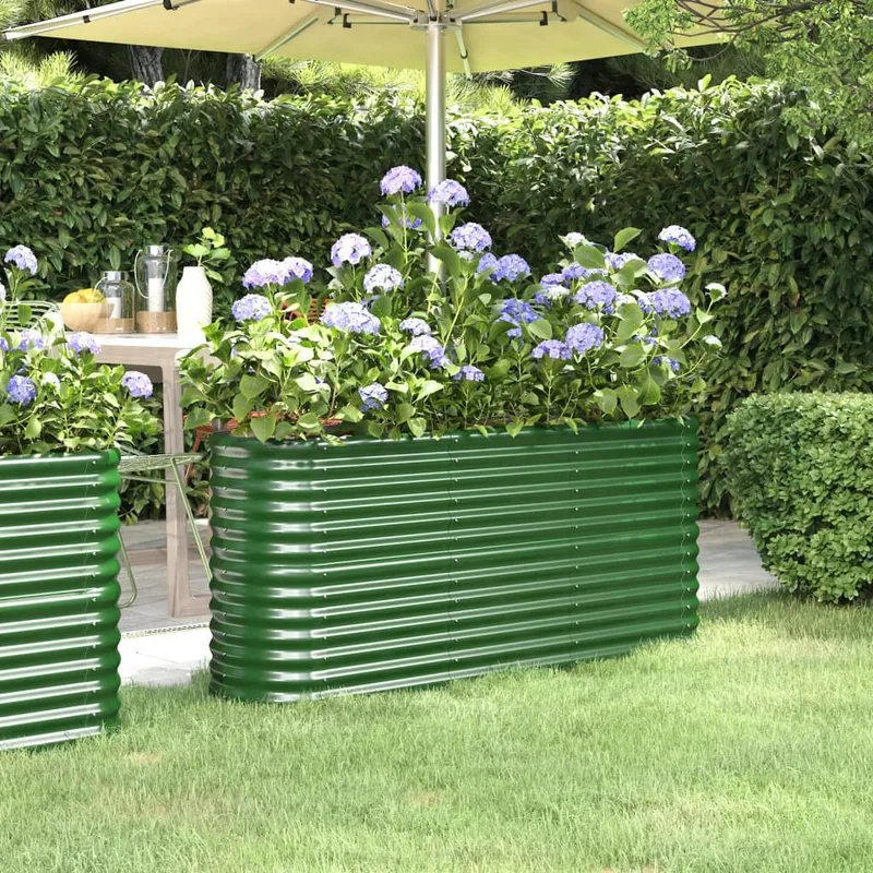 Hochbeet Verzinkter Stahl 152x40x68 cm verde