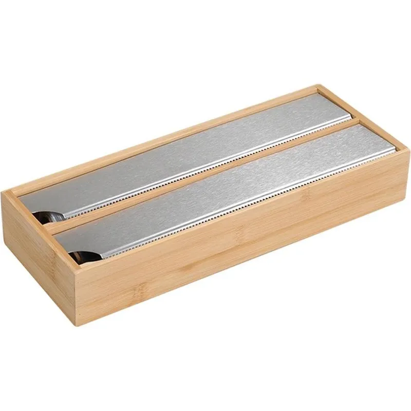 Kesper Frischhaltefolien-Spender Silber/Braun