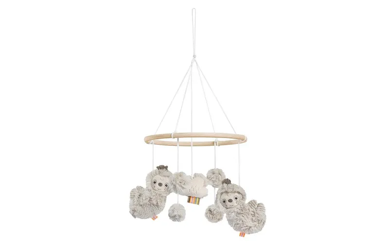 fehn Holz-Mobile Faultier Beige/Grau